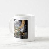 Dragon und Moon Fantasy Artwork Kaffeetasse (Vorderseite Links)