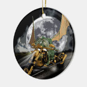 Dragon und Moon Fantasy Artwork Keramik Ornament (Links)