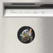 Dragon und Moon Fantasy Artwork Magnet (In Situ (Geschirrspüler))