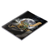 Dragon und Moon Fantasy Artwork Notizblock (Linke Seite)
