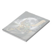 Dragon und Moon Fantasy Artwork Notizblock (Rotiert)