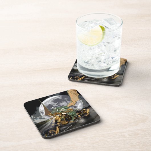 Dragon und Moon Fantasy Artwork Untersetzer (Rechte Seite)