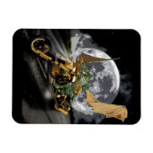 Dragon und Moon Fantasy Magnet (Horizontal)