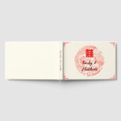 Dragon und Phoenix beige rote chinesische Hochzeit Gästebuch (Voll)