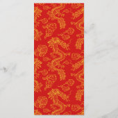 Dragon und Phoenix | Dragon Theme Menu Menükarte (Rückseite)