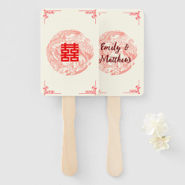 Dragon und Phoenix-Hochzeit in China Fächer