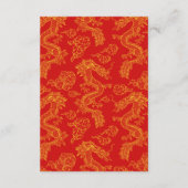 Dragon und Phoenix Hochzeit | Phoenix Gastdetails Begleitkarte (Rückseite)