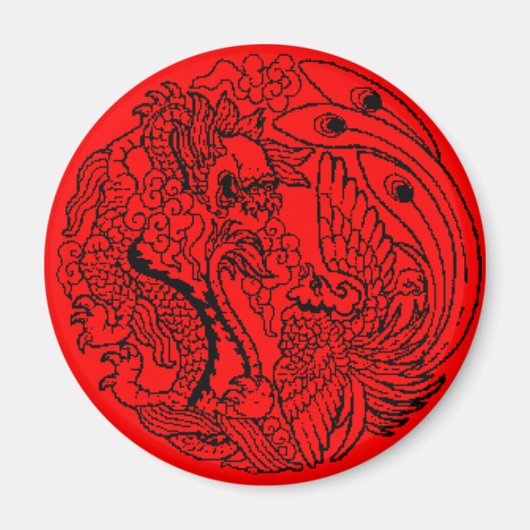Dragon und Phoenix Magnet (Vorne)