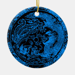 Dragon und Phoenix-Ornament Keramikornament