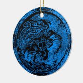 Dragon und Phoenix-Ornament Keramikornament (Links)