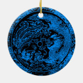 Dragon und Phoenix-Ornament Keramikornament (Hinten)