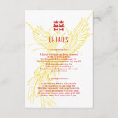 Dragon und Phoenix | Phoenix Backdrop Guest Info Begleitkarte (Vorderseite)