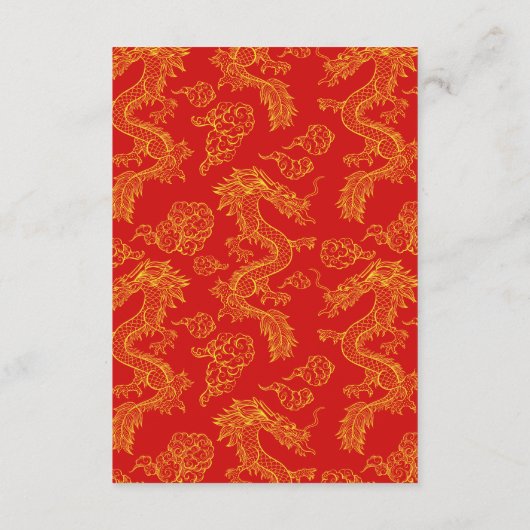 Dragon und Phoenix | Phoenix Backdrop Guest Info Begleitkarte (Rückseite)