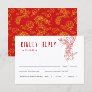 Dragon und Phoenix   RSVP für Hochzeiten + Wahl de Karte