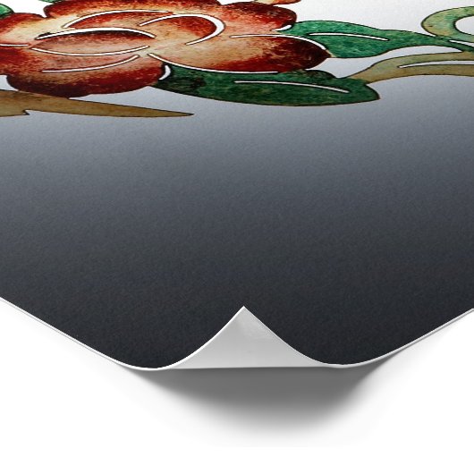 Dragon und Phoenix Stencil Poster (Ecke)