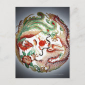 Dragon und Phoenix Stencil Postkarte (Vorderseite)