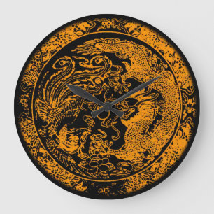 Dragon und Phoenix Wall Clock Große Wanduhr