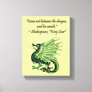 Dragon und Seiner Zorn Shakespeare King Lear Carto Leinwanddruck