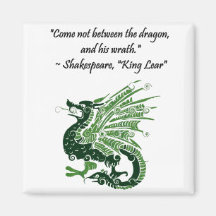 Dragon und Seiner Zorn Shakespeare King Lear Carto Magnet