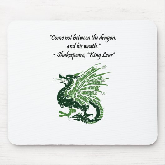 Dragon und Seiner Zorn Shakespeare King Lear Carto Mousepad (Vorne)