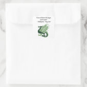 Dragon und Seiner Zorn Shakespeare King Lear Carto Quadratischer Aufkleber (Tasche)