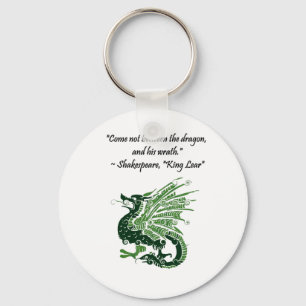 Dragon und Seiner Zorn Shakespeare King Lear Carto Schlüsselanhänger