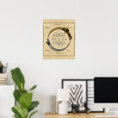 Dragon und Snake Ouroboros Mandala Poster (Heimbüro)