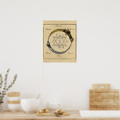 Dragon und Snake Ouroboros Mandala Poster (Küche)