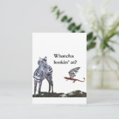 Dragon und Zebra Postkarte (Stehend Vorderseite)