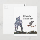 Dragon und Zebra Postkarte (Vorne/Hinten)