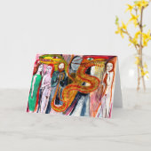 Dragon Utopia Grußkarte Karte (Gelbe Blume)