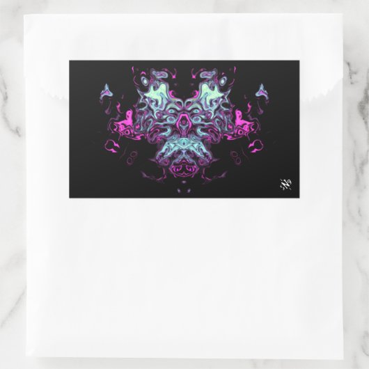 Dragon v4 rechteckiger aufkleber (Tasche)