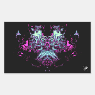 Dragon v4 rechteckiger aufkleber