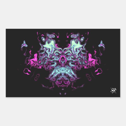 Dragon v4 rechteckiger aufkleber (Vorderseite)