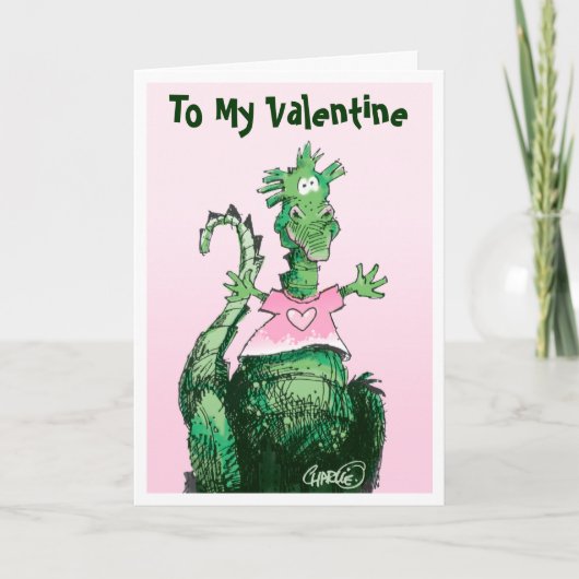Dragon Valentine Feiertagskarte (Vorderseite)