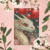 Dragon Valentine's Day Balloons Karte