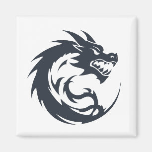 Dragon Vector Art Animal Modern Urban City Grafik Magnet