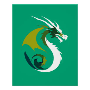 Dragon Vector Art Animal Modern Urban City Grafik Poster