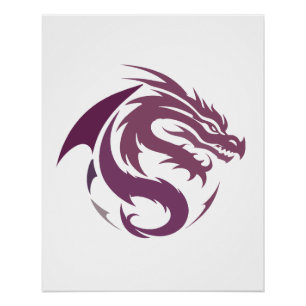 Dragon Vector Art Animal Modern Urban City Grafik Poster