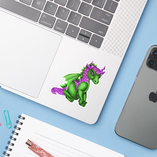 Dragon Vinyl Custom Sticker (Laptop mit iPhone)
