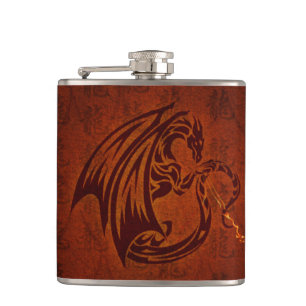 Dragon Vinyl Wrapped Flask Flachmann