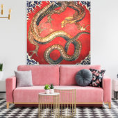 Dragon von Katsushika Hokusai GalleryHD Fine Art Leinwanddruck (Insitu (Wohnzimmer))