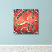 Dragon von Katsushika Hokusai GalleryHD Fine Art Leinwanddruck (Insitu (Holzboden))
