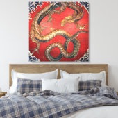Dragon von Katsushika Hokusai GalleryHD Fine Art Leinwanddruck (Insitu (Schlafzimmer))