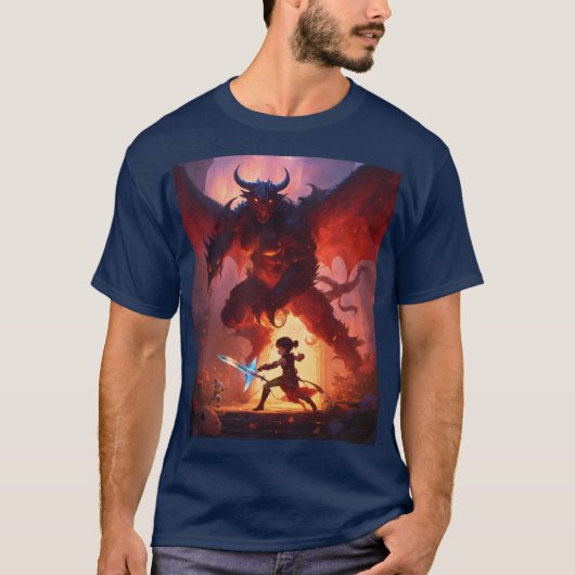 Dragon vs. Knight T-Shirt (Vorderseite)