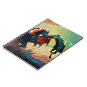 Dragon vs Pegasus - Fantasy Art Notizblock (Linke Seite)