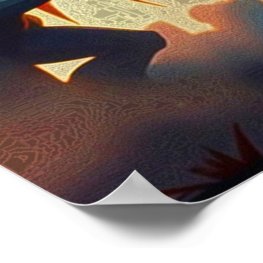 Dragon vs Pegasus - Fantasy Art Poster (Ecke)