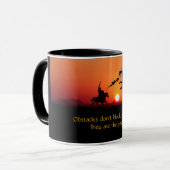Dragon vs Ritter Inspiration Motivierend Kaffee Tasse (Vorderseite Links)