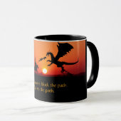 Dragon vs Ritter Inspiration Motivierend Kaffee Tasse (VorderseiteRechts)