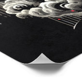 Dragon vs Samurai Warrior - Japanese Tattoo Poster (Ecke)